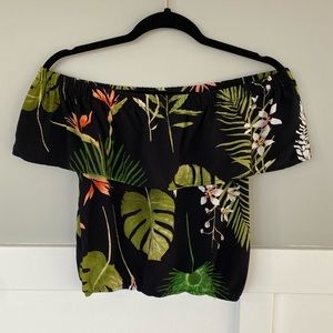 Tropical Ruffle Blouse